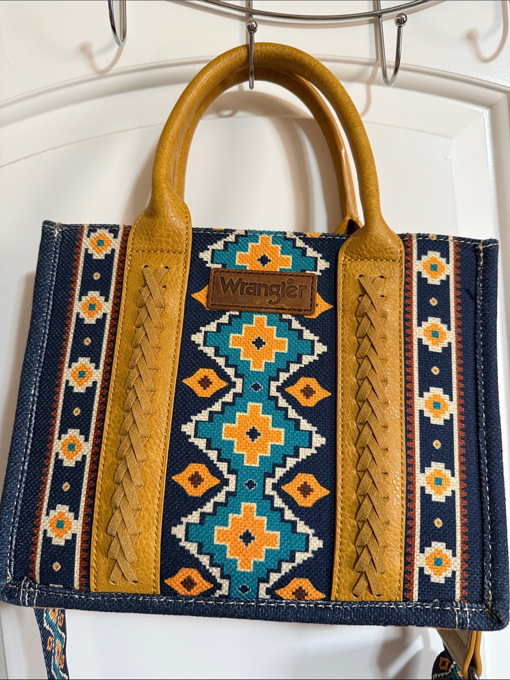 Wrangler Navy, Turquoise & Mustard Southwestern Tote
